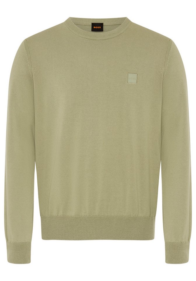 BOSS ORANGE Strickpullover Kanovano Cotton Cashmere mit Rundhalsausschnitt – Bild 4 von 5