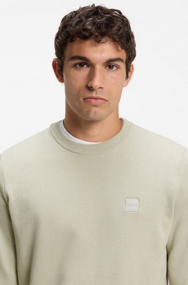 BOSS ORANGE Strickpullover Kanovano Cotton Cashmere mit Rundhalsausschnitt – Bild 2 von 5