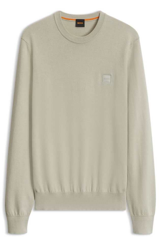 BOSS ORANGE Strickpullover Kanovano Cotton Cashmere mit Rundhalsausschnitt – Bild 4 von 5