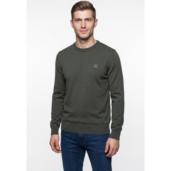 BOSS ORANGE Strickpullover Kanovano Cotton Cashmere mit Rundhalsausschnitt