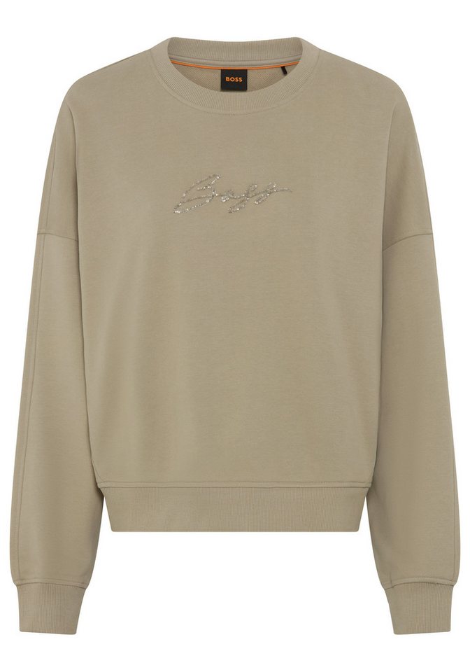 BOSS ORANGE Sweatshirt Ever Premium Damenmode mit Logoschriftzug, Oversize Fit – Bild 4 von 5