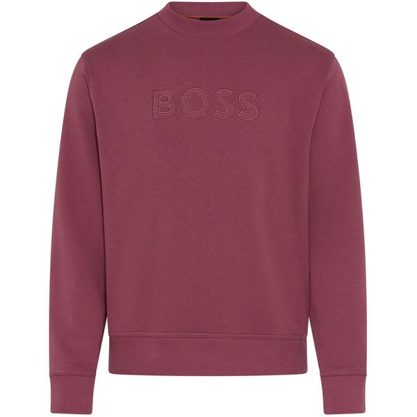 BOSS ORANGE Sweatshirt Rundhalsausschnitt, Relaxed Fit, große Logo-Stickerei