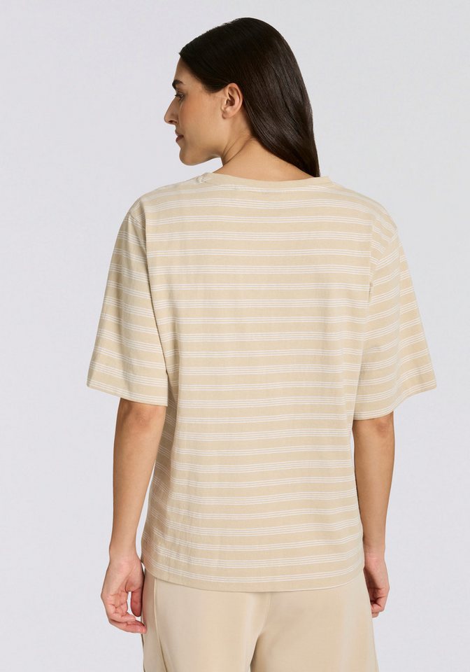 BOSS ORANGE T-Shirt Eregular Stripe Premium Damenmode Relaxed Fit, reine Baumwolle – Bild 2 von 5