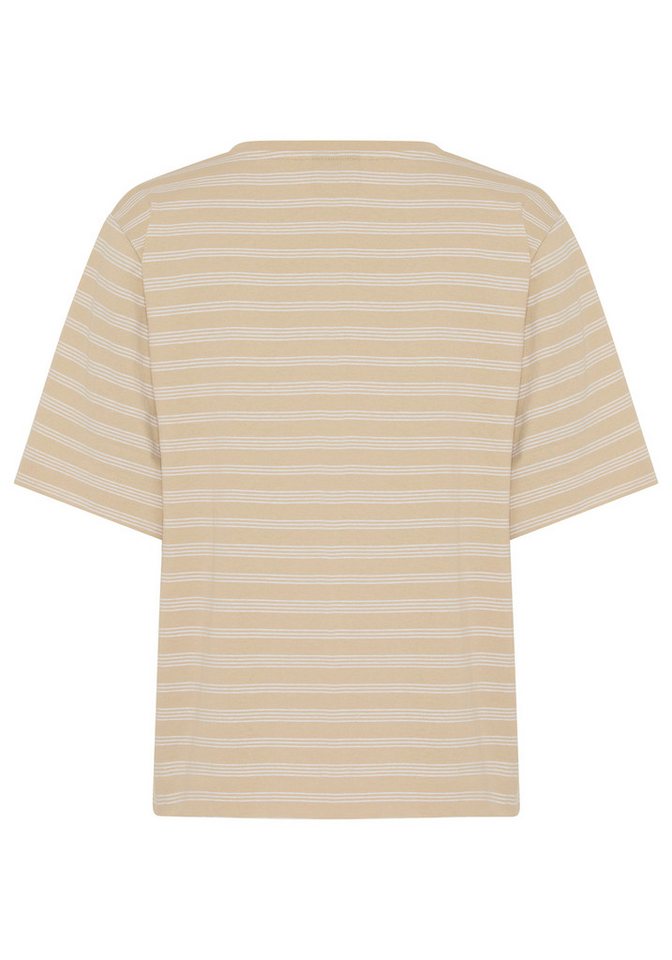 BOSS ORANGE T-Shirt Eregular Stripe Premium Damenmode Relaxed Fit, reine Baumwolle – Bild 5 von 5