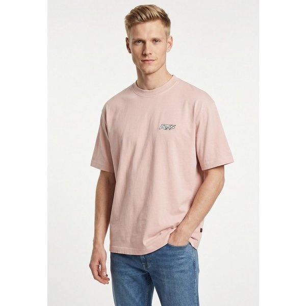 BOSS ORANGE T-Shirt Relaxed Fit, sommerlicher Druck, reine Baumwolle