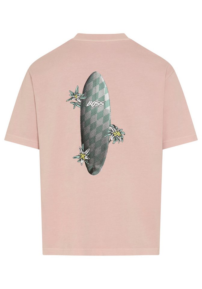 BOSS ORANGE T-Shirt Relaxed Fit, sommerlicher Druck, reine Baumwolle – Bild 3 von 3