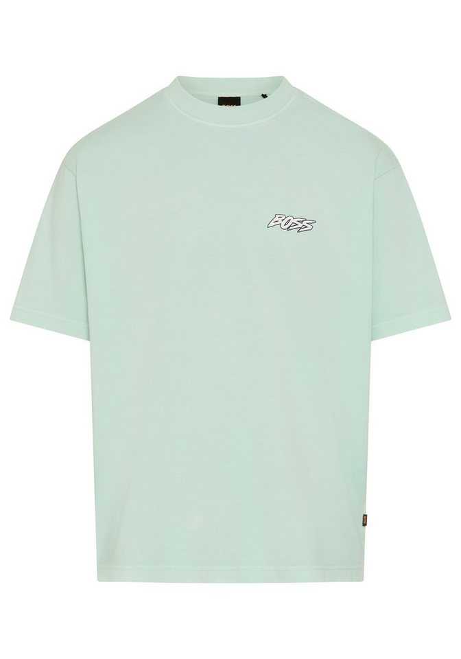 BOSS ORANGE T-Shirt Relaxed Fit, sommerlicher Druck, reine Baumwolle – Bild 4 von 5