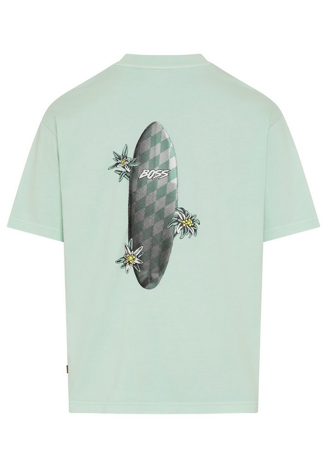BOSS ORANGE T-Shirt Relaxed Fit, sommerlicher Druck, reine Baumwolle – Bild 5 von 5