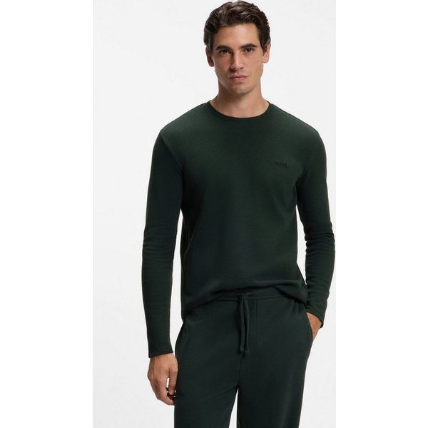 BOSS Pyjamaoberteil Waffle LS-Shirt