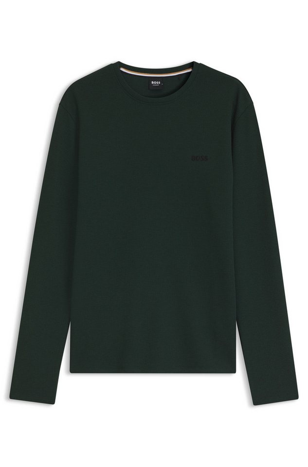 BOSS Pyjamaoberteil Waffle LS-Shirt – Bild 4 von 5