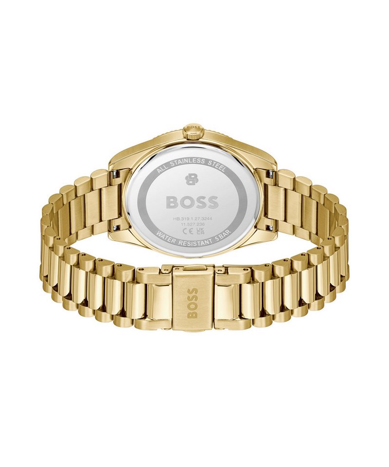 BOSS Quarzuhr CHESWICK 1514355, (Farberweiterung), Armbanduhr, Herrenuhr, Edelstahlarmband, analog, Tag – Bild 3 von 4