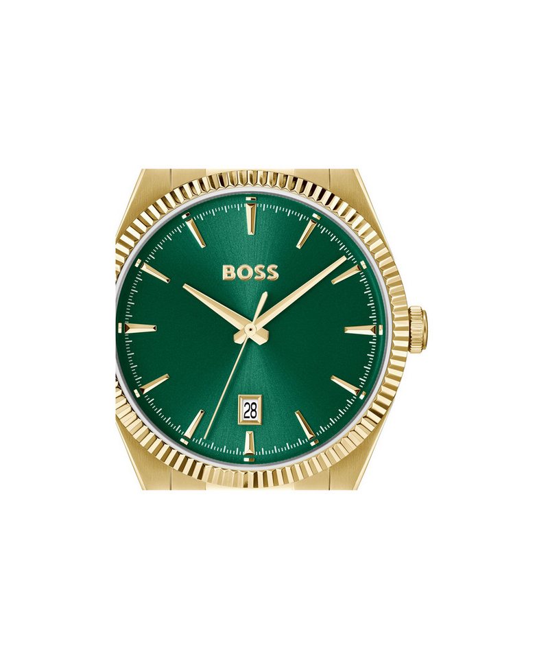 BOSS Quarzuhr CHESWICK 1514355, (Farberweiterung), Armbanduhr, Herrenuhr, Edelstahlarmband, analog, Tag – Bild 4 von 4
