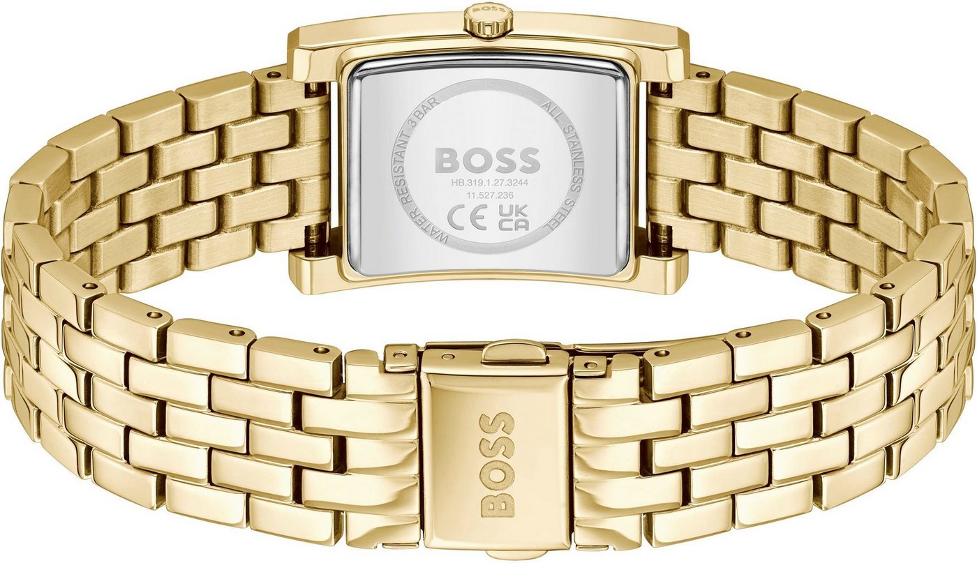 BOSS Quarzuhr LUCY 1502744, Armbanduhr, Damenuhr, Edelstahlarmband, analog – Bild 3 von 3