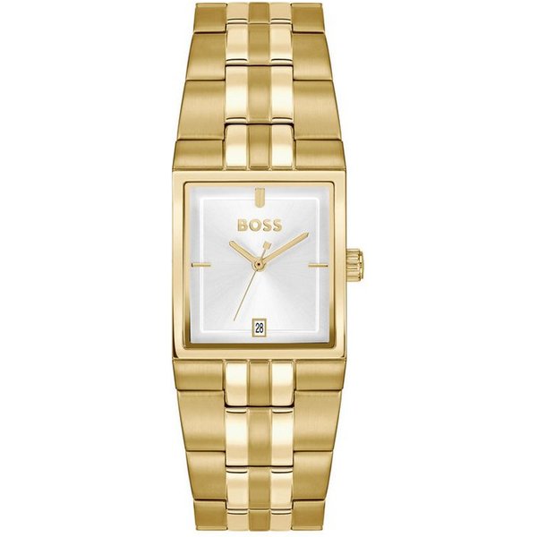 BOSS Quarzuhr STRIVO 1514332, Armbanduhr, Damenuhr, Herrenuhr, Edelstahlarmband, analog, Tag