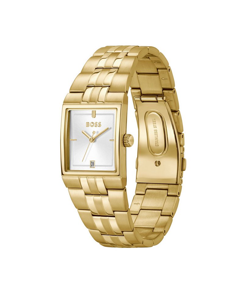 BOSS Quarzuhr STRIVO 1514332, Armbanduhr, Damenuhr, Herrenuhr, Edelstahlarmband, analog, Tag – Bild 2 von 4