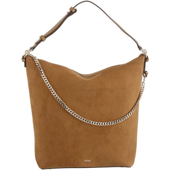 BOSS Schultertasche, Hobo Bag, Shopper, Beuteltasche mit Zierkette