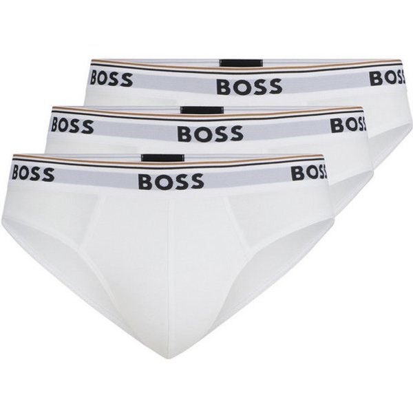 BOSS Slip Brief 3P Power (3-St) Elastikbund mit Logo