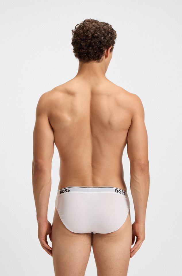 BOSS Slip Brief 3P Power (3-St) Elastikbund mit Logo – Bild 3 von 5