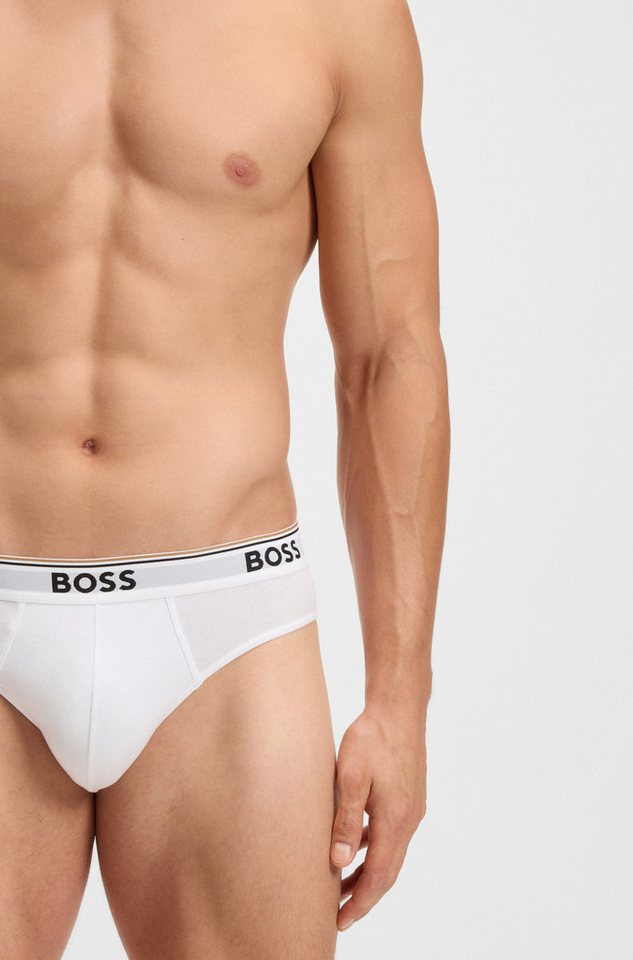 BOSS Slip Brief 3P Power (3-St) Elastikbund mit Logo – Bild 4 von 5