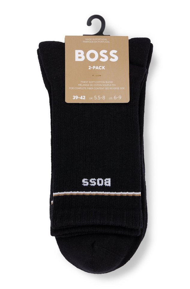 BOSS Socken 2P QS Iconic CC W (Packung, 2-Paar, 2er) mit BOSS-Logoschriftzug – Bild 3 von 5