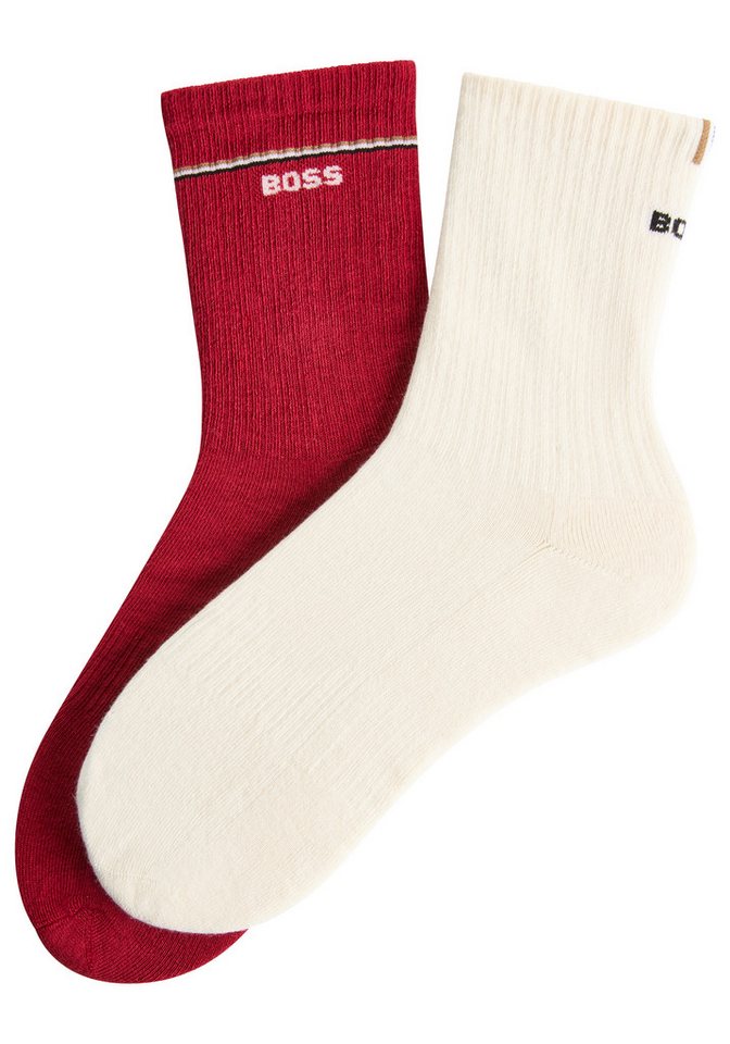 BOSS Socken 2P QS Iconic CC W (Packung, 2-Paar, 2er) mit BOSS-Logoschriftzug – Bild 2 von 2