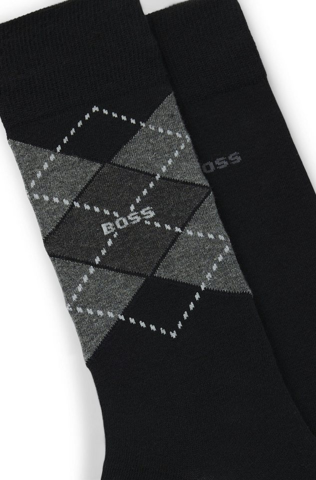 BOSS Socken 2P RS Argyle CC (Packung, 2-Paar, 2er Pack) mit BOSS Schriftzug – Bild 3 von 4