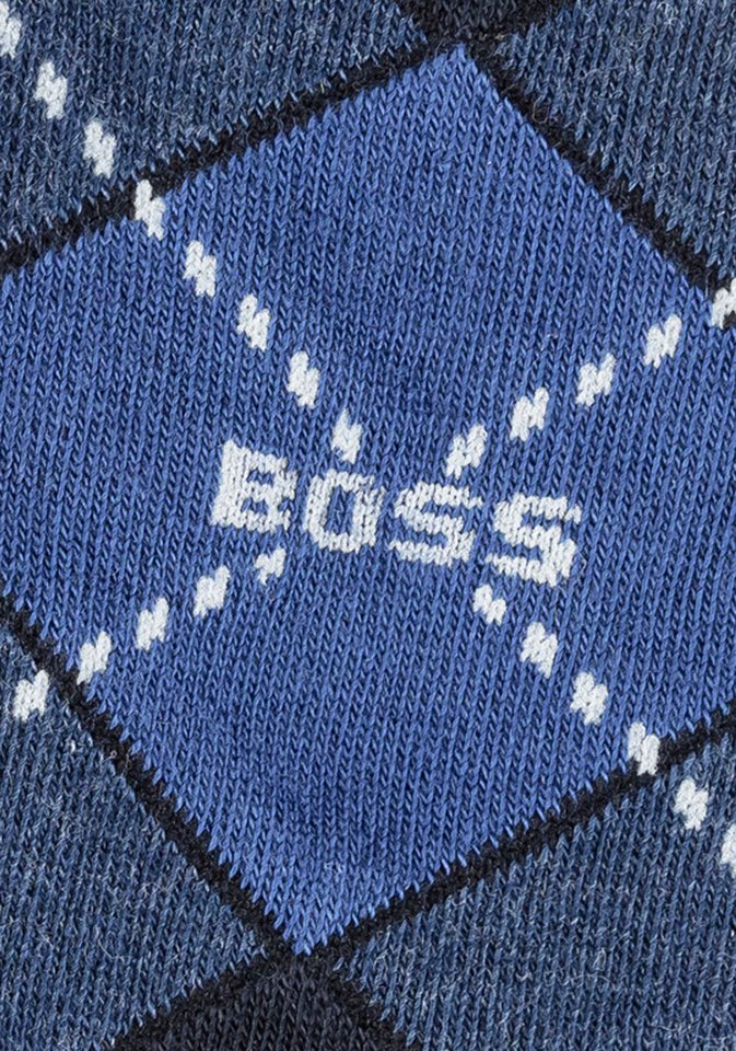 BOSS Socken 2P RS Argyle CC (Packung, 2-Paar, 2er Pack) mit BOSS Schriftzug – Bild 4 von 5