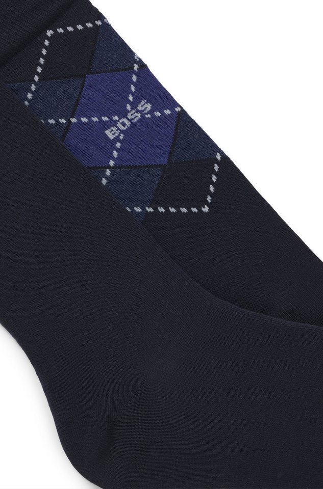 BOSS Socken 2P RS Argyle CC (Packung, 2-Paar, 2er Pack) mit BOSS Schriftzug – Bild 5 von 5