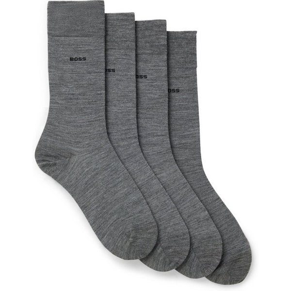 BOSS Socken 2P RS Uni WO (Packung, 2-Paar, 2er Pack) mit eingesticktem Markenlogo, Woll-Mix
