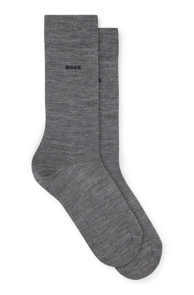 BOSS Socken 2P RS Uni WO (Packung, 2-Paar, 2er Pack) mit eingesticktem Markenlogo, Woll-Mix – Bild 2 von 5