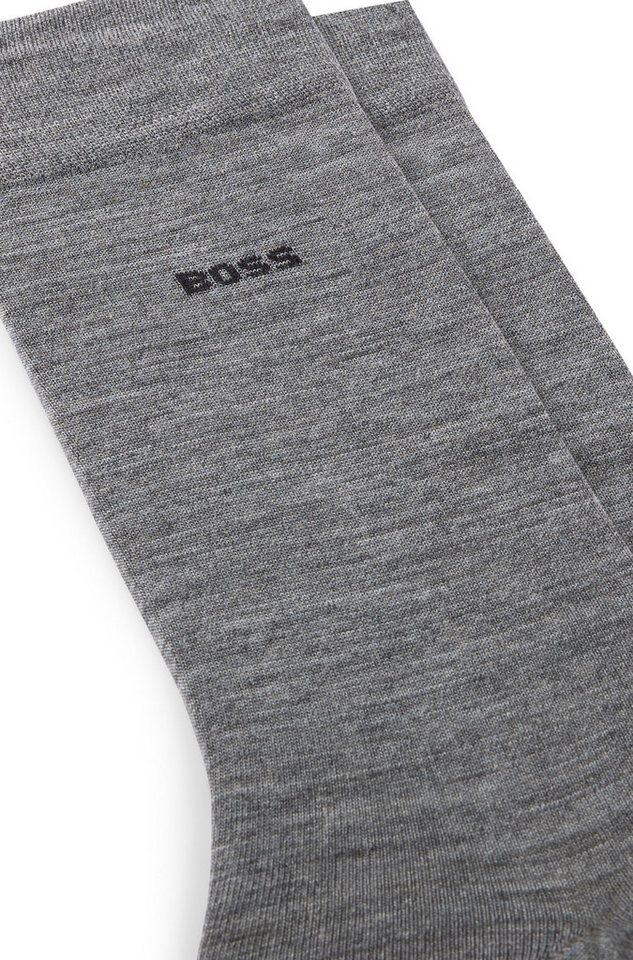BOSS Socken 2P RS Uni WO (Packung, 2-Paar, 2er Pack) mit eingesticktem Markenlogo, Woll-Mix – Bild 5 von 5