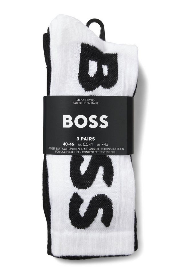 BOSS Socken 3P QS Rib Logo CC mit Logo – Bild 5 von 5