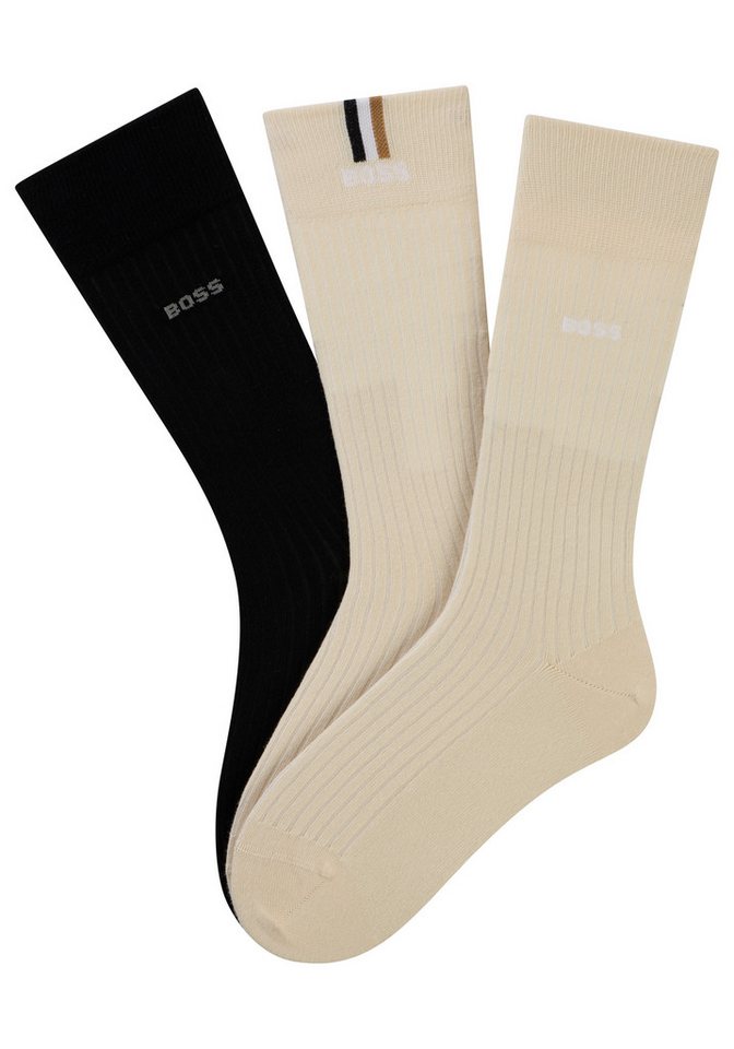 BOSS Socken 3P RS Rib Iconic CC (Packung, 3-Paar) mit Rippstruktur – Bild 2 von 2