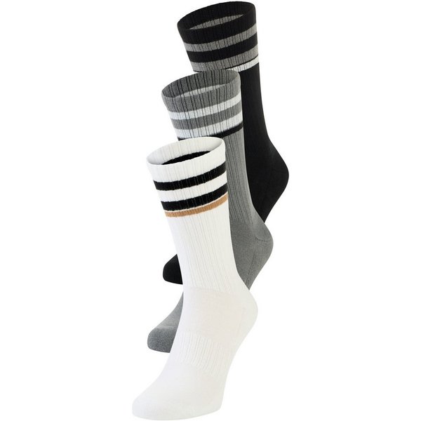 BOSS Socken Rib Stripe (Packung) elastisch, mit Rippstrick, verstärkter Fersen- und Zehenbereich