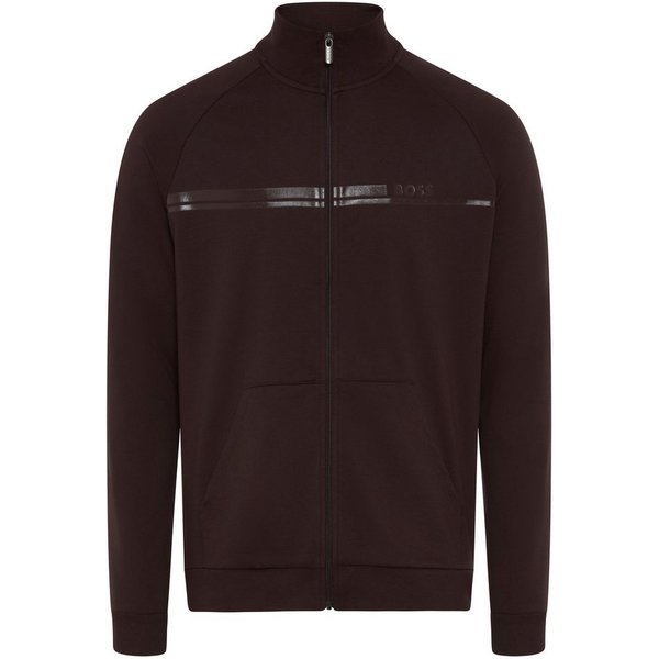 BOSS Sweatjacke Authentic mit Streifen und Logo, regular fit