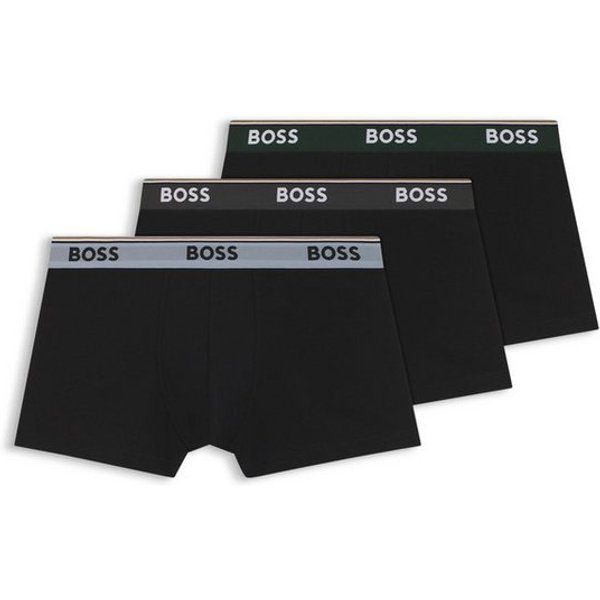 BOSS Trunk (Packung, 3-St) aus Stretch-Baumwolle mit Logo-Bund, mittlere Bundhöhe