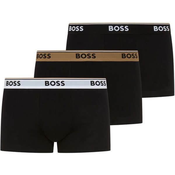BOSS Trunk (Packung, 3-St) aus Stretch-Baumwolle mit Logo-Bund, mittlere Bundhöhe