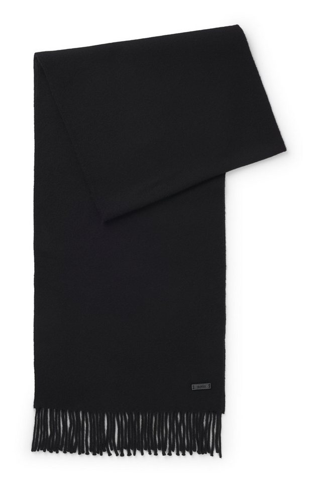 BOSS Wollschal Naster 35*180, mit gedrehten Fransen, aus Wolle, Lederlabel, Premium Quality – Bild 5 von 5