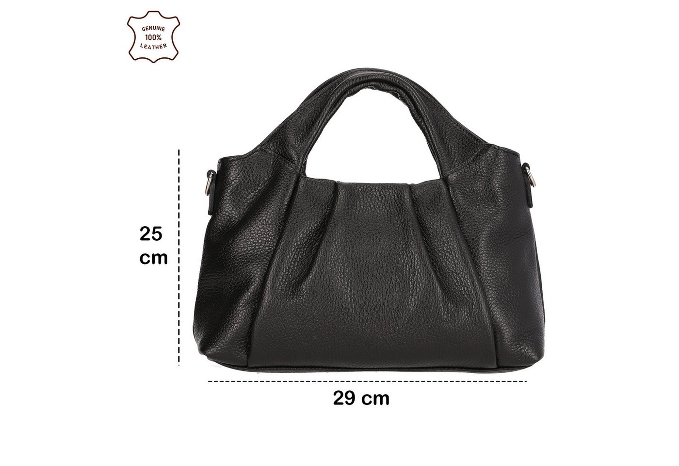 Botego Handtasche Leder Damen, Schultertasche Damen echtes Leder, Echtes Leder – Bild 3 von 5