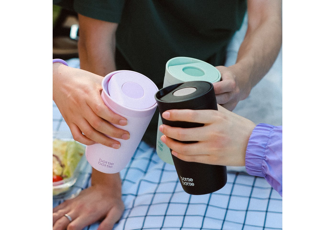 BOTTLE BOTTLE Thermobecher 350ml für Kaffee oder Tee, auslaufsicher, Easy Quick-Press-Verschluss, 1-tlg., Edelstahl, Isolierbecher Travel Mug Classic Grande – Bild 3 von 4