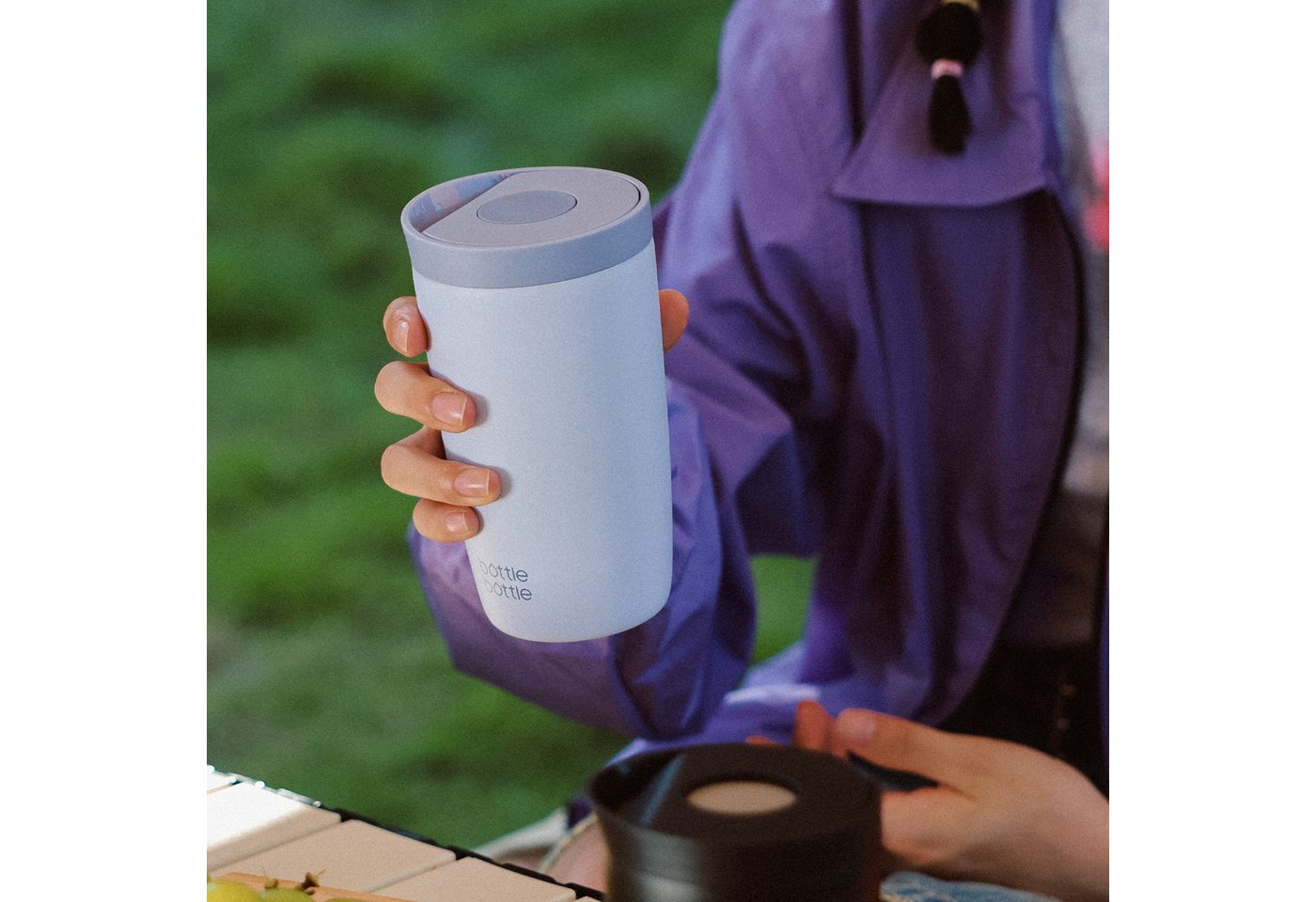 BOTTLE BOTTLE Thermobecher 350ml für Kaffee oder Tee, auslaufsicher, Easy Quick-Press-Verschluss, 1-tlg., Edelstahl, Isolierbecher Travel Mug Classic Grande – Bild 2 von 4