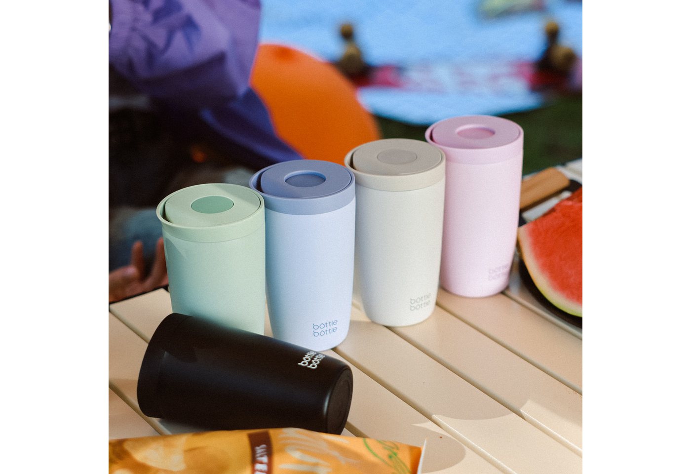 BOTTLE BOTTLE Thermobecher 350ml für Kaffee oder Tee, auslaufsicher, Easy Quick-Press-Verschluss, 1-tlg., Edelstahl, Isolierbecher Travel Mug Classic Grande – Bild 3 von 4