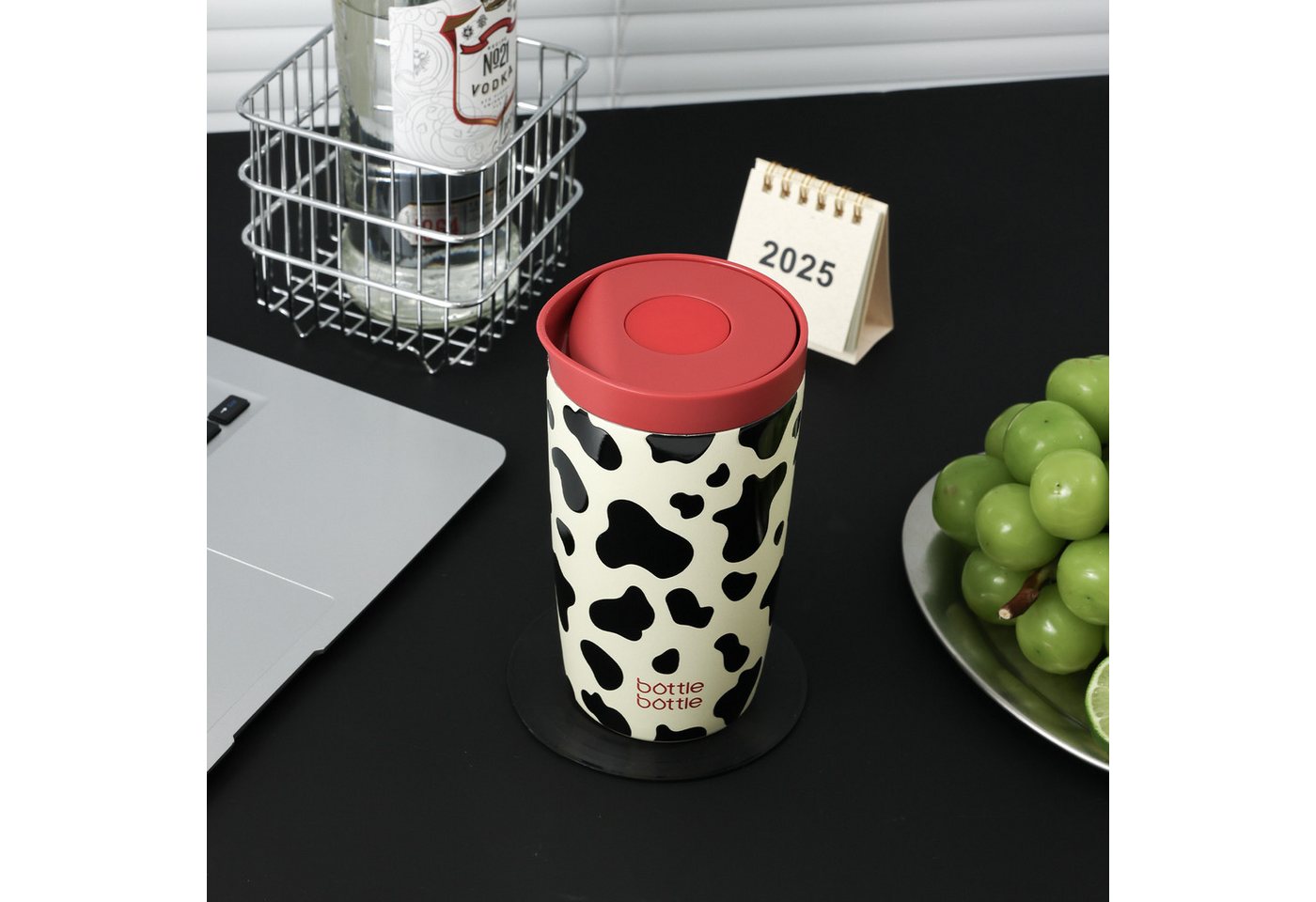 BOTTLE BOTTLE Thermobecher 350ml für Kaffee oder Tee, auslaufsicher, Easy Quick-Press-Verschluss, 1-tlg., Edelstahl, Isolierbecher Travel Mug Classic Grande – Bild 2 von 4