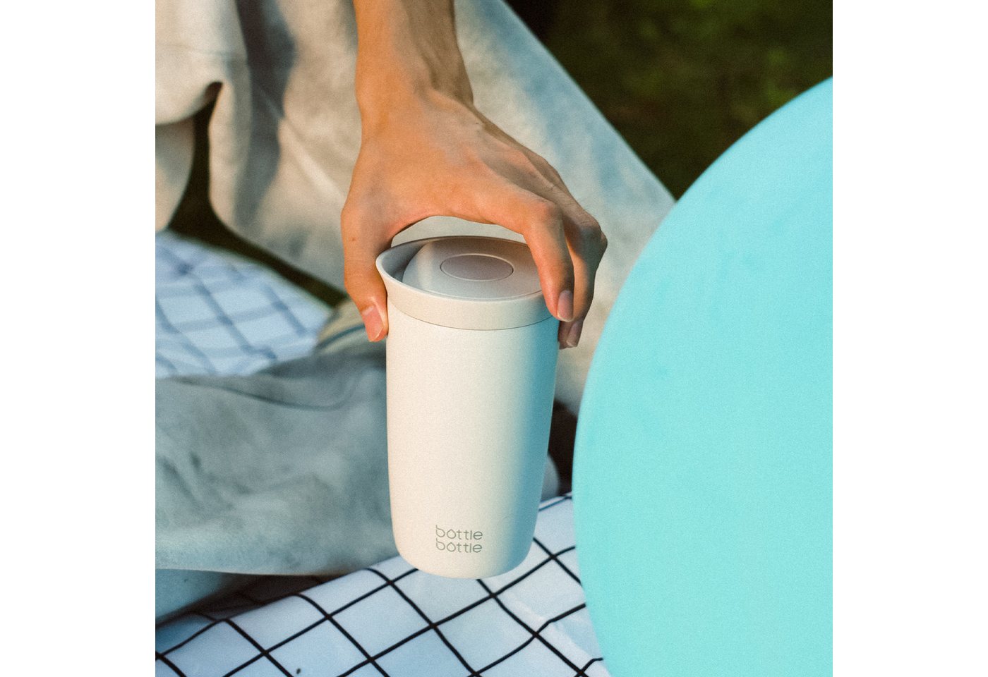 BOTTLE BOTTLE Thermobecher 350ml für Kaffee oder Tee, auslaufsicher, Easy Quick-Press-Verschluss, 1-tlg., Edelstahl, Isolierbecher Travel Mug Classic Grande – Bild 2 von 4