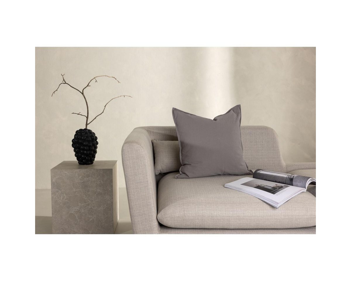 BOURGH Nachttisch VERONA Bettkommode mit Ablage - Beistelltisch 40x45 beige Marmor Optik – Bild 5 von 5