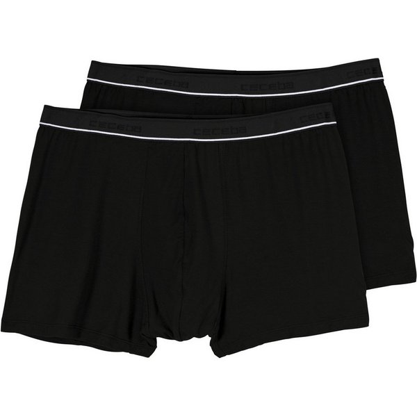 CECEBA Boxershorts Ceceba Bambus Pants 2er-Pack Übergröße schwarz (Spar-Pack, 2-St., 2er-Pack)