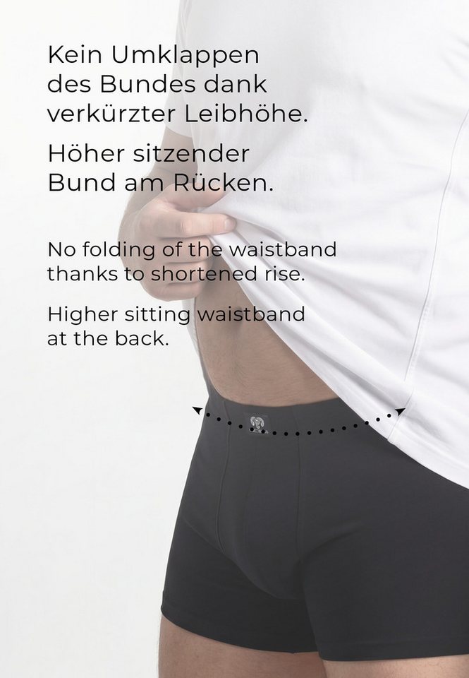 CECEBA Boxershorts CECEBA Herren Pants blau uni 2er Pack (2-St) – Bild 4 von 4
