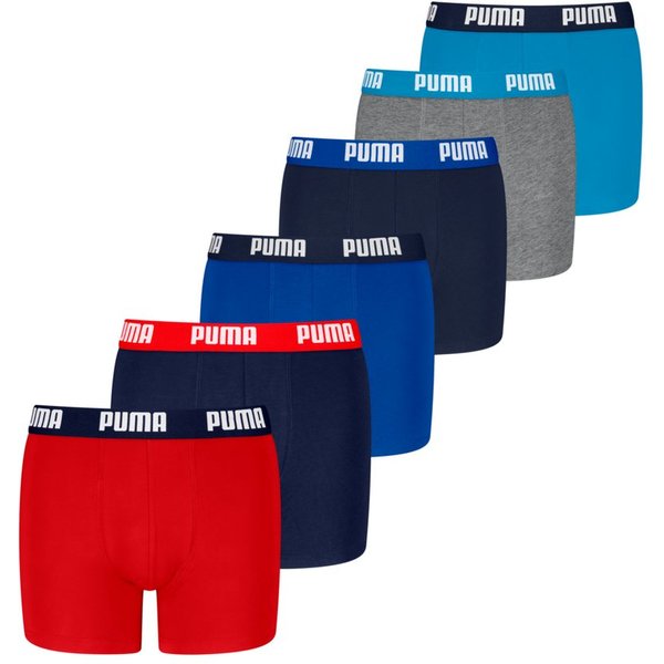 PUMA Boxershorts PUMA BOYS EVERYDAY BASIC BOXERS 6P ECOM (6er Pack)