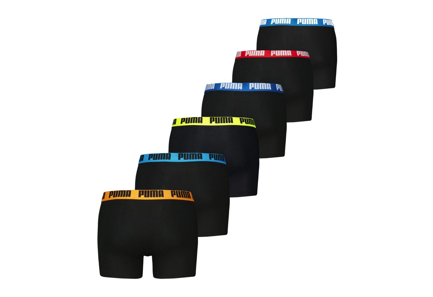 PUMA Boxershorts PUMA MEN EVERYDAY BOXER (6er Pack) Elastischer Logobund, Stretchmaterial, ohne Eingriff – Bild 2 von 3