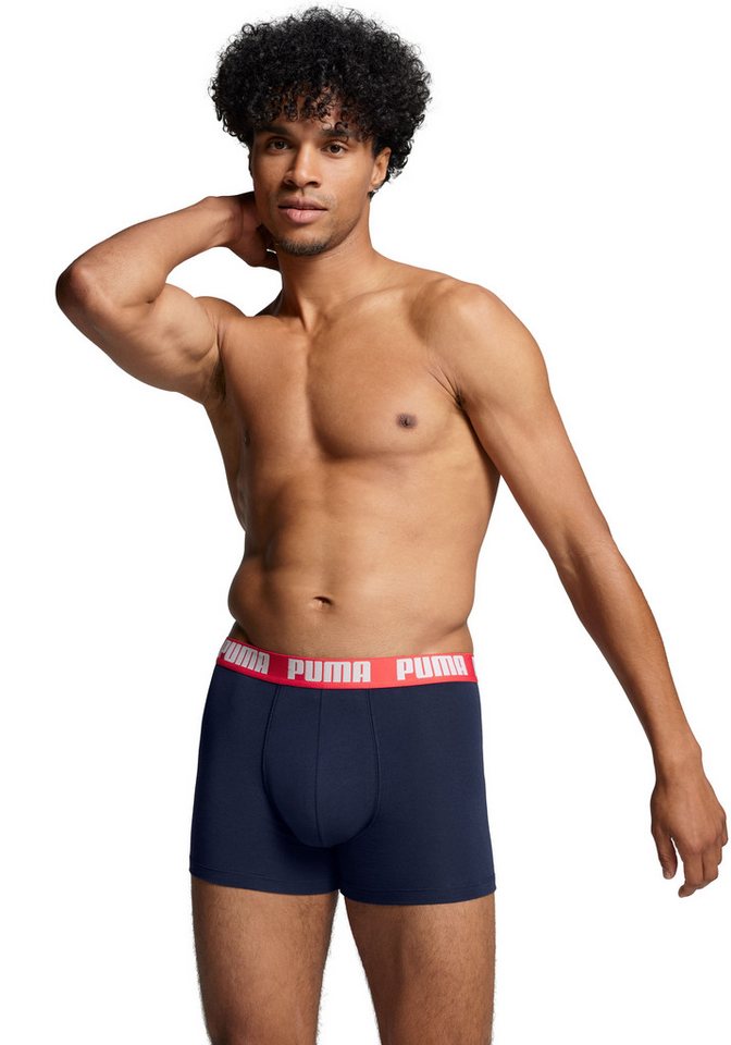 PUMA Boxershorts PUMA MEN EVERYDAY BOXER (6er Pack) Elastischer Logobund, Stretchmaterial, ohne Eingriff – Bild 4 von 5